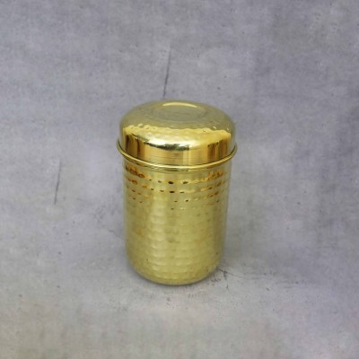 Spilbox Brass Grocery Container  - 1.2 L(Gold)