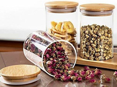 NAVPATH Glass Honey Jar  - 270 ml(Pack of 3, Clear)