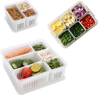 Marmik Plastic Fridge Container  - 4 L(White)