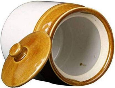 MD WEBLINE Ceramic Pickle Jar  - 1 L(Brown)