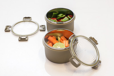 BLLUEX Stainless Steel, Plastic Utility Container  - 450 ml(Pack of 2, Green)