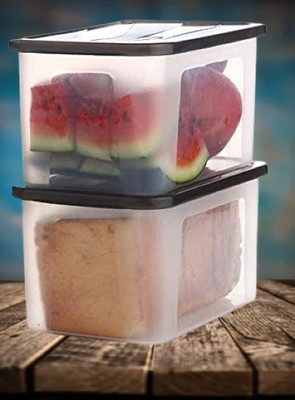ADMONITION Plastic Bread Container  - 2000 ml(Pack of 2, Brown)