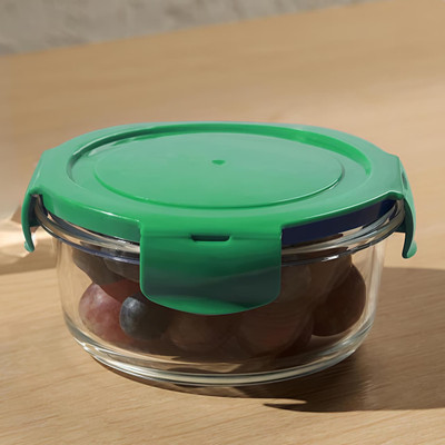 Clayvista Glass, Plastic Grocery Container  - 400 ml(Green)