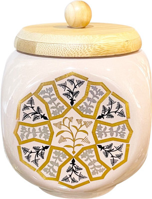 Lemon Tree Ceramic Grocery Container  - 1000 ml(White)