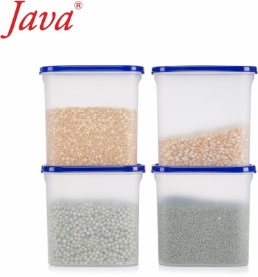 JAVA Plastic Grocery Container  - 1700 ml(Pack of 4, Blue)