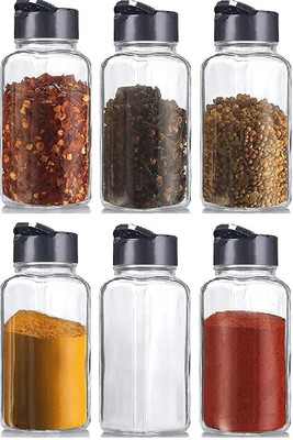 JYOTCREATION Glass Utility Container  - 120 ml(Pack of 6, Clear)