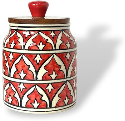 BACKKSPACE RETAIL Ceramic Utility Container  - 480 ml(Red)