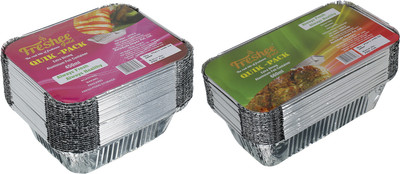 Freshee Aluminium Utility Container  - 1110 ml(Pack of 2, Silver)