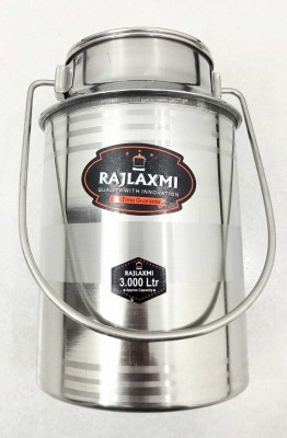 Rajlaxmi Steel Milk Container  - 3 L(Silver)