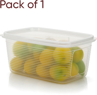 Crackle Plastic Fridge Container  - 1800 ml(Clear)