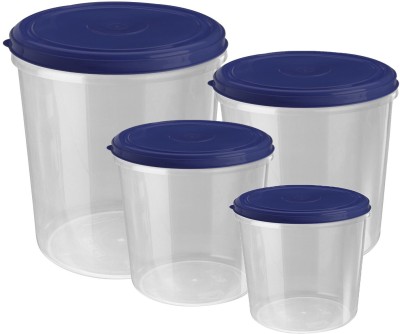 AVAIKSA Plastic Utility Container  - 3 L, 5 L, 7.5 L, 10 L(Pack of 4, Blue)
