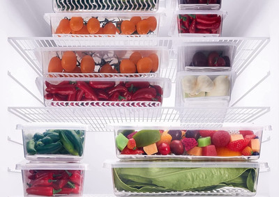 Zubix Plastic Fridge Container  - 1500 ml(Pack of 6, Clear)