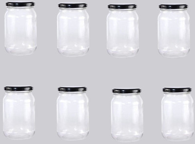 AFAST Glass Grocery Container  - 500 ml(Pack of 8, Clear)