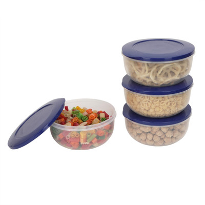Cutting EDGE Plastic Grocery Container  - 1300 ml(Pack of 4, Blue)