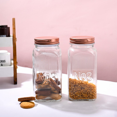 MARKET 99 Glass Utility Container  - 1500 ml(Pack of 2, Clear)