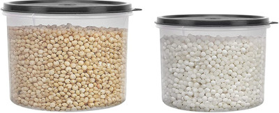 Cutting EDGE Plastic Grocery Container  - 2200 ml, 3500 ml(Pack of 2, Black)