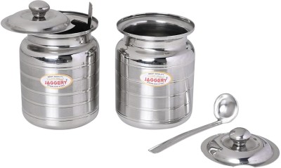 JAGGERY Stainless Steel Milk Container  - 250 ml(Pack of 2, Silver)