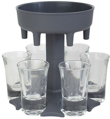 TechKing 6 Shot Glass Dispenser Holder Bottom Loading Water Dispenser