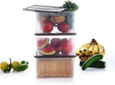 DCIND Plastic Fridge Container  - 2000 ml(Pack of 3, Clear)