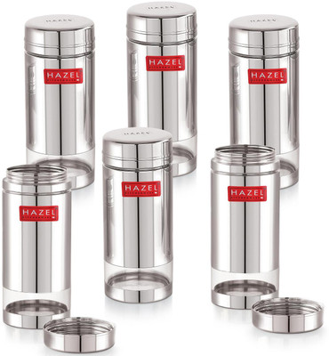 HAZEL Stainless Steel Utility Container  - 950 ml(Pack of 6, Silver)