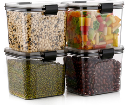 RTENTER Plastic Grocery Container  - 700 ml(Pack of 4, Multicolor)