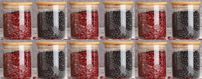 NAVPATH Glass Grocery Container  - 320 ml(Pack of 12, Clear)