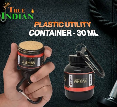 TRUE INDIAN Plastic Utility Container  - 30 ml(Pack of 2, Black)