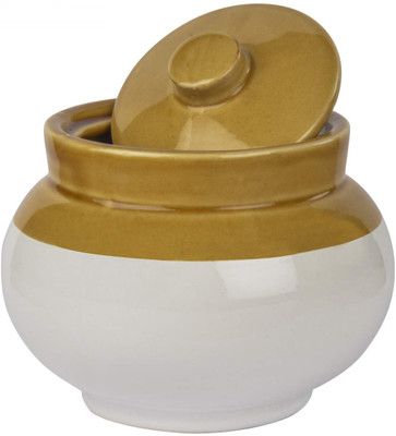 GleamSun Ceramic Pickle Jar  - 1000 ml(Brown)