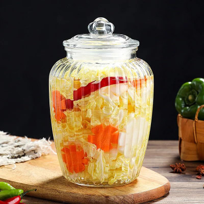 Avastro Glass Pickle Jar  - 2200 ml(Clear)