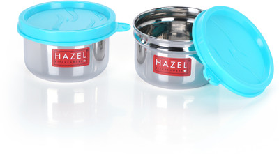 HAZEL Steel Utility Container  - 150 ml(Pack of 2, Silver)