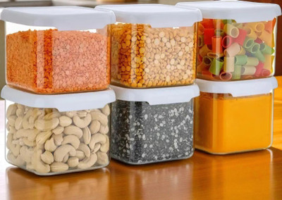 forsel Plastic Grocery Container  - 500 ml(Pack of 6, Clear)