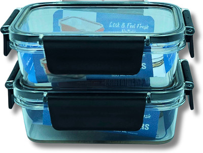 Kitchenest Plastic Utility Container  - 300 ml(Pack of 2, Black)