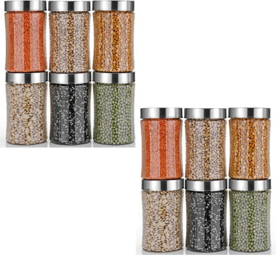 HASHONE Plastic Grocery Container  - 1200 ml(Pack of 12, Clear)