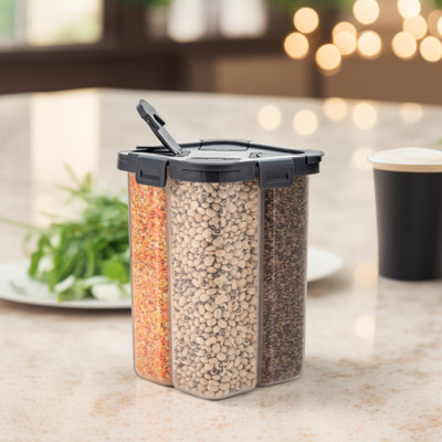 hitu Plastic Fridge Container  - 2000 ml(Grey)