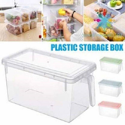 KDZONE Plastic Fridge Container  - 2 L(Pack of 2, Clear)