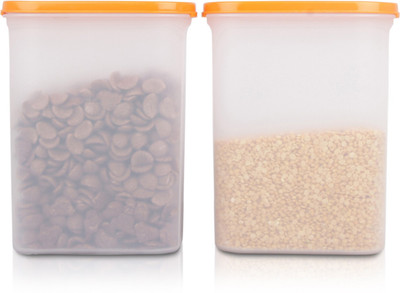 Cutting EDGE Polypropylene Grocery Container  - 2400 ml(Pack of 2, Orange)