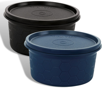 Magnus Steel, Plastic Utility Container  - 400 ml(Pack of 2, Blue, Black)
