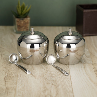 Sumeet Stainless Steel Utility Container  - 220 ml(Pack of 2, Silver)