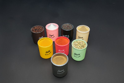 Kitchen House Plastic Grocery Container  - 100 ml(Pack of 8, Multicolor)