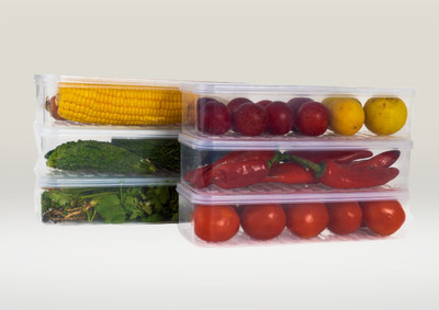 TRK HUB Plastic Fridge Container  - 1500 ml(Pack of 4, White)