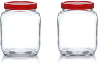 SHREE SIDHANATH ENTERPRISE Glass Grocery Container  - 1.5 L(Pack of 2, Clear)
