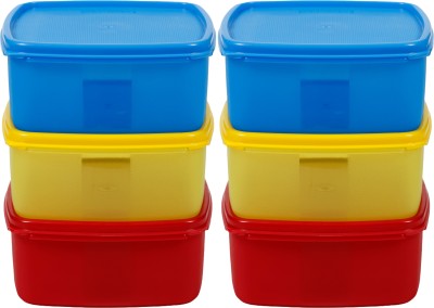 VARMORA Plastic Grocery Container  - 1000 ml(Pack of 6, Multicolor)