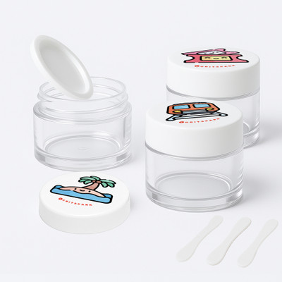GRITSPARK Plastic Utility Container  - 15 g(Pack of 3, Transparent, White)