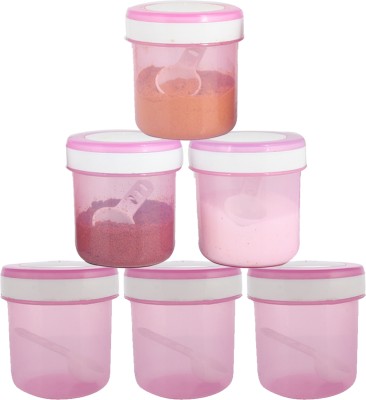 KUBER INDUSTRIES Plastic Utility Container  - 1100 ml(Pack of 6, Pink)