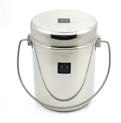 Nyra Steel Milk Container  - 1.4(Silver)