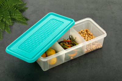 MAGICSPOON Polypropylene Fridge Container  - 1900 ml(Blue, Green)