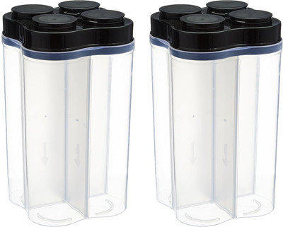ADMONITION Plastic Cereal Dispenser  - 2400 ml(Pack of 6, White)