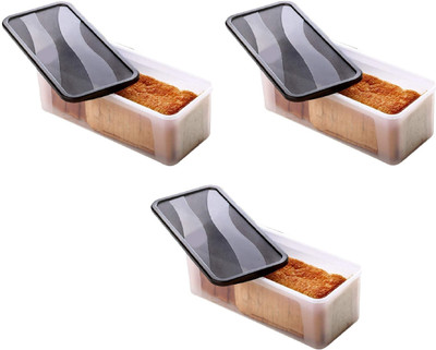 KDZONE Plastic Grocery Container  - 2000 ml(Pack of 3, Clear)