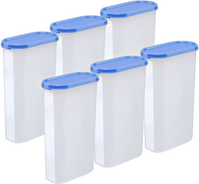 Cutting EDGE Plastic Grocery Container  - 3 L(Pack of 6, Blue)