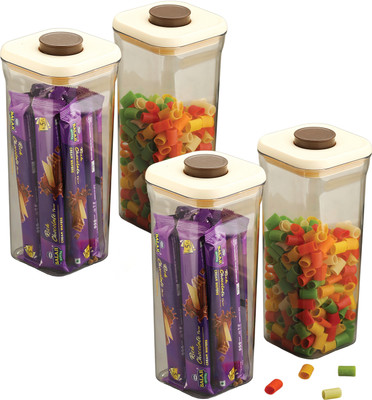 HAZEL Plastic Utility Container  - 1600 ml(Pack of 4, Off White)